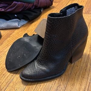 Fake Snake skin booties